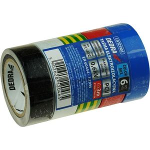 Dedra Taśma elektroizolacyjna PVC mix 19mmx3m zestaw 6szt