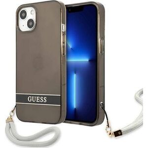 Guess Guess GUHCP13SHTSGSK iPhone 13 mini 5,4" czarny/black hardcase Translucent Stap