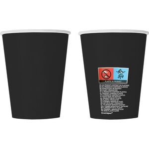 GoDan Kubeczki papierowe czarne 270ml 8szt