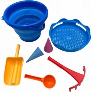 CompacToys Komplet do piasku składany 7el. niebieski CompacToys