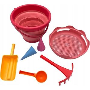 CompacToys Komplet do piasku składany 7el. koralowy CompacToys