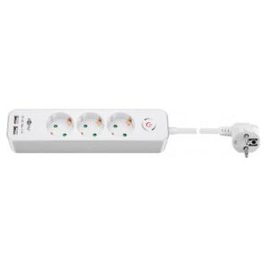 Listwa zasilająca Goobay 3 gniazda 1.5 m biała (RB41264)