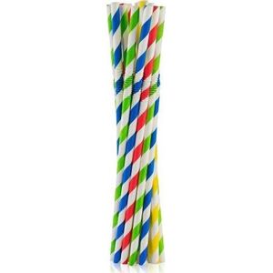 GoDan Rurki słomki pap. łamane paski MIX 6x200mm 100szt