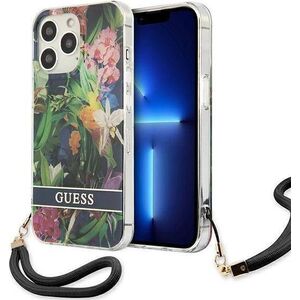 Guess Guess GUHCP13XHFLSB iPhone 13 Pro Max 6,7" niebieski/blue hardcase Flower Strap