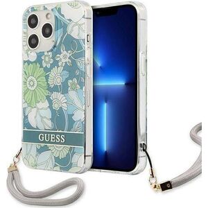 Guess Guess GUHCP13LHFLSN iPhone 13 Pro / 13 6,1" zielony/green hardcase Flower Strap
