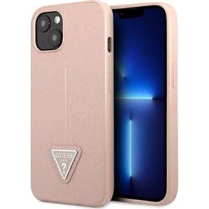 Guess Guess GUHCP13SPSATLP iPhone 13 mini 5,4" różowy/pink hardcase SaffianoTriangle Logo