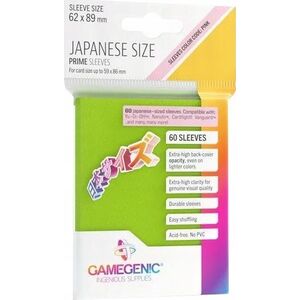 Gamegenic Gamegenic: Japanese Size Prime Sleeves (62x89 mm) 60 sztuk, Lime