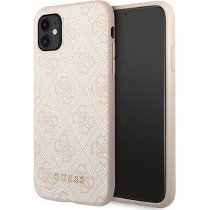 Guess Guess GUHCN61G4GFPI iPhone 11 6,1" różowy/pink hard case 4G Metal Gold Logo