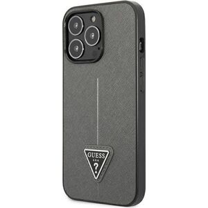Guess Guess GUHCP13XPSATLG iPhone 13 Pro Max 6,7" srebrny/silver hardcase SaffianoTriangle Logo
