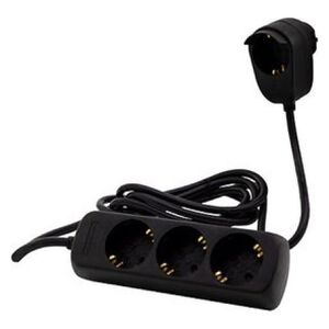REV Powersplit 4 gniazda 2 m czarna (0012312514 SW)