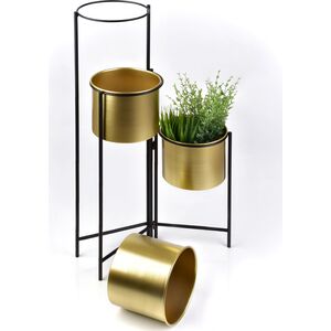 Affek Design SWEN GOLD Kwietnik h80x19.5cm,          h60x19.5cm, h40x19.5cm