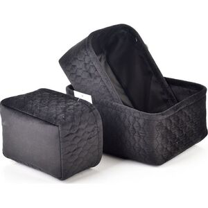 Affek Design SARA BLACK KOMPLET 3 KOSZY L27x20xh11cm,M24x17xh11cm, S20x14xh10cm
