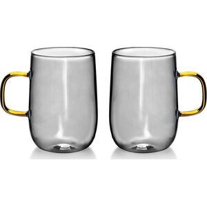 Affek Design PETER Komplet 2 kubków termicznych 400ml 10.5x7.2xh11cm szare