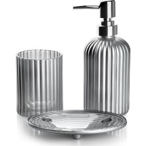 Bathlab ARI SILVER Komplet Łazienkowy 400ml matowy srebrny
