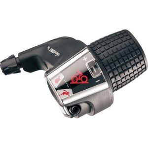 Microshift Manetka MICROSHIFT, Prawa, 6.rzędowa, Kompatybilna z Shimano, Twist Shifter, Optyczny Wskaźnik Przełożeń (NEW)