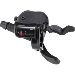 Microshift Manetka MICROSHIFT, Prawa, 7.rzędowa, Kompatybilne z Shimano, Xpress Shifter, Optyczny Wskaźnik Przełożeń, Czarna (NEW)