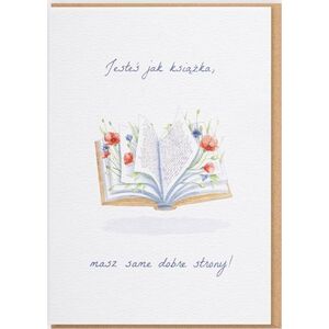 Nadwyraz.com Karnet - Jesteś jak książka, masz same dobre...