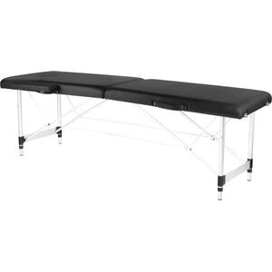 Activeshop STÓŁ SKŁADANY DO MASAŻU ALUMINIOWY KOMFORT ACTIV FIZJO 2 SEGMENTY CZARNY