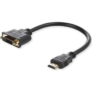 Adapter AV MicroConnect HDMI - DVI-D czarny (Adapter HDMI -  DVI M/F, 15CM)