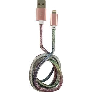 Kabel USB LC-Power USB-A - Lightning 1 m Wielokolorowy (31331D)