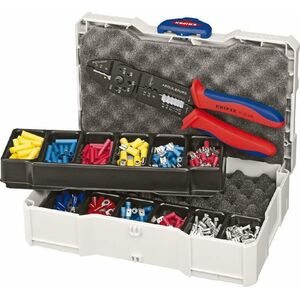 Knipex KNIPEX SZCZYPCE DO ZACISKANIA TULEJEK I KOŃCÓWEK W ZESTAWIE Z KOŃCÓWKAMI I WALIZKĄ