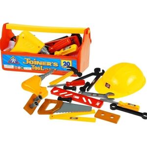 LeanToys Zestaw Narzędzi w Skrzynce Majsterkowicz Kask 20 elementów