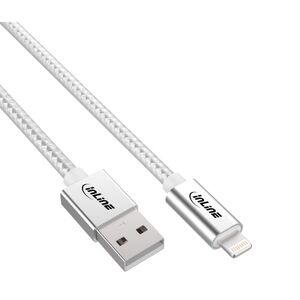Kabel USB InLine USB-A - Lightning 1 m Biały (31411A)