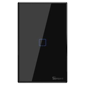 Sonoff T3US1C - 1-gang Wi-Fi Smart Wall Switch US - Black