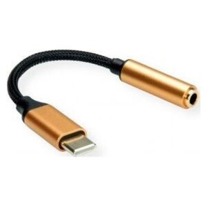 Adapter USB Roline USB-C - Jack 3.5mm Złoty  (12.03.3223)