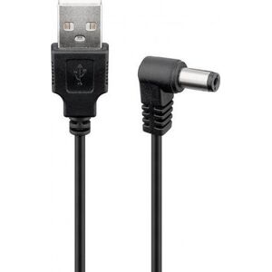 Kabel USB Goobay USB-A - DC 5.5 x 2.1 mm 1 m Czarny (RB55158)