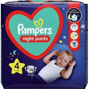Pampers Night Pants 4, 9-15 kg, 25 szt.