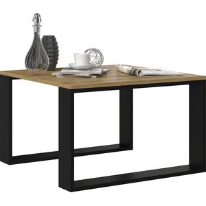 Topeshop STOLIK KAWOWY ŁAWA LOFT MODERN MINI DĄB ARTISAN CZERŃ