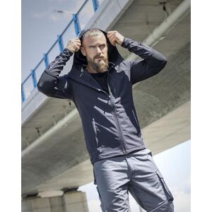 Ardon BREEFFIDRY STRETCH ARDON - męska bardzo lekka kurtka stretchowa, softshellowa, kaptur, odblaski - Ciemno-szara H5987 L