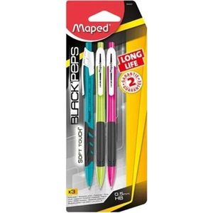 Maped Ołówek aut. Blackpeps long life 0.5mm HB 3szt