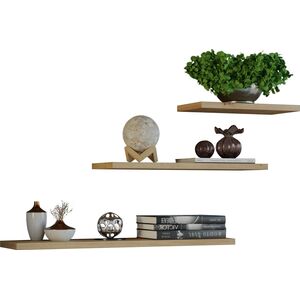Topeshop Lumarko Komplet 3 X Półka Wisząca Tobi 3p Dąb Artisan!