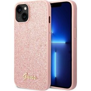 Guess Guess Glitter Flakes Metal Logo Case - Etui iPhone 14 Plus (różowy)
