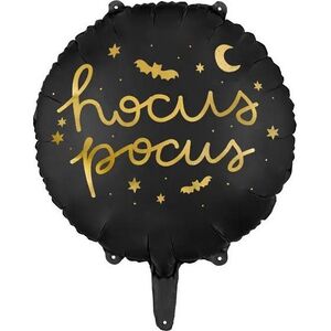 PartyDeco Balon foliowy Hocus Pocus, 45 cm, czarny one size