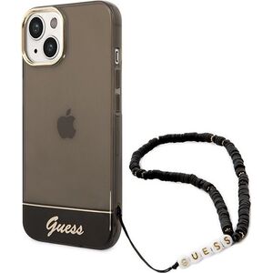 Guess Etui Guess GUHCP14SHGCOHK Apple iPhone 14 czarny/black hardcase Translucent Pearl Strap