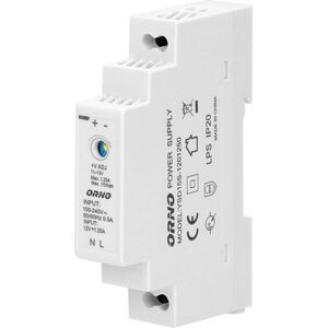 ZASILACZ NA SZYNĘ DIN 12VDC, 1,25A, 15W, SZEROKOŚĆ 1 MODUŁ