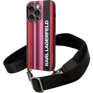 Karl Lagerfeld Etui Karl Lagerfeld KLHCP14XSTSTP Apple iPhone 14 Pro Max hardcase różowy/pink Color Stripes Strap