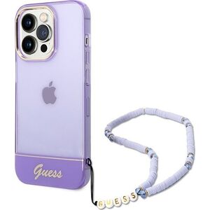 Guess Etui Guess GUHCP14XHGCOHU Apple iPhone 14 Pro Max fioletowy/purple hardcase Translucent Pearl Strap