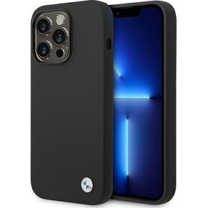 BMW Etui BMW BMHCP14LSILBK iPhone 14 Pro 6,1" czarny/black Silicone Metal Logo