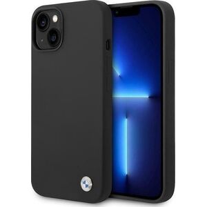 BMW Etui BMW BMHCP14SSILBK iPhone 14 6,1" czarny/black Silicone Metal Logo