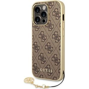 Guess Etui Guess GUHCP14LGF4GBR Apple iPhone 14 Pro brązowy/brown hardcase 4G Charms Collection