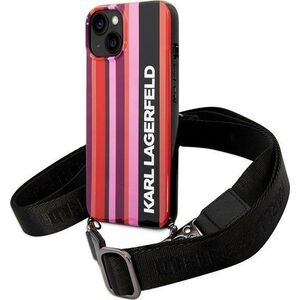 Karl Lagerfeld Etui Karl Lagerfeld KLHCP14MSTSTP Apple iPhone 14 Plus hardcase różowy/pink Color Stripes Strap