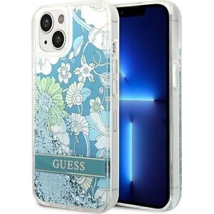 Guess Etui Guess GUHCP14MLFLSN Apple iPhone 14 Plus zielony/green hardcase Flower Liquid Glitter