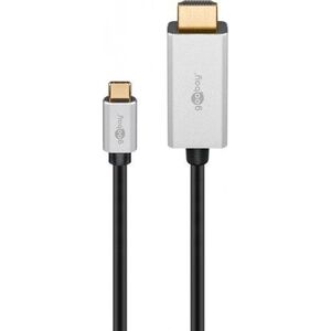 Kabel USB Goobay USB-C - HDMI 2 m Czarno-srebrny (RB60174)