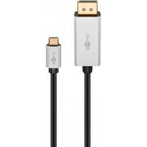 Kabel USB Goobay USB-C - DisplayPort 3 m Czarno-srebrny (60177)