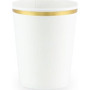 PartyDeco Kubeczki, biały, 260 ml one size
