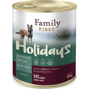 Family First FamilyFirst Jagnięcina+królik+marchew adult 800g